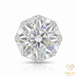 Natural White Quartz | 18.15 Carat Precision Octagon Star Cut | Brazilian White Quartz Gemstone