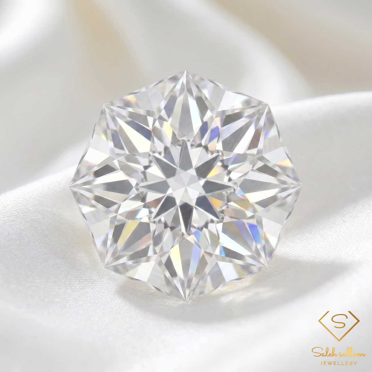 Natural White Quartz | 18.15 Carat Precision Octagon Star Cut | Brazilian White Quartz Gemstone