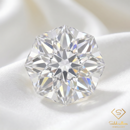 Natural White Quartz | 18.15 Carat Precision Octagon Star Cut | Brazilian White Quartz Gemstone