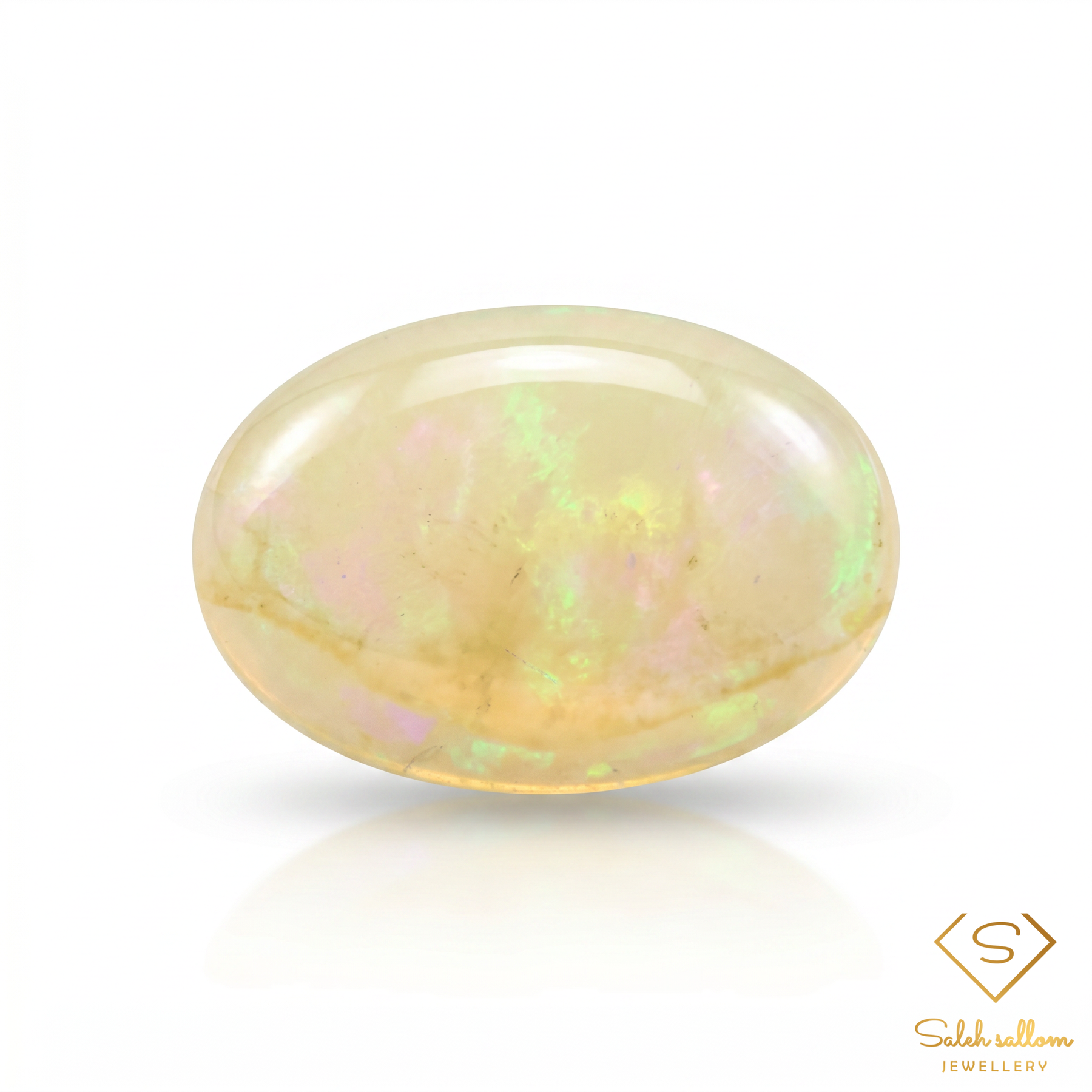 Natural Play-of-Color Crystal Opal | 1.50 Carat Oval Cabochon | Ethiopian Opal Gemstone