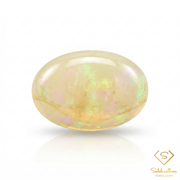 Natural Play-of-Color Crystal Opal | 1.50 Carat Oval Cabochon | Ethiopian Opal Gemstone