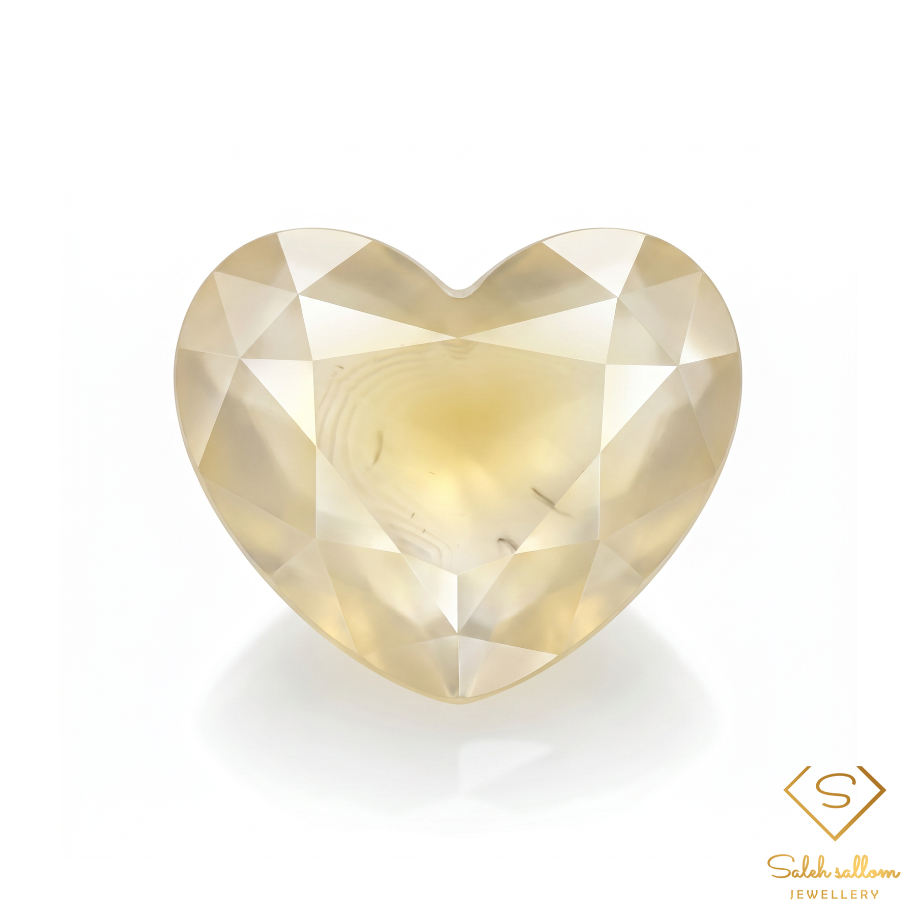 Natural Yellow Opal | 2.64 Carat Heart Cut | African Opal Gemstone