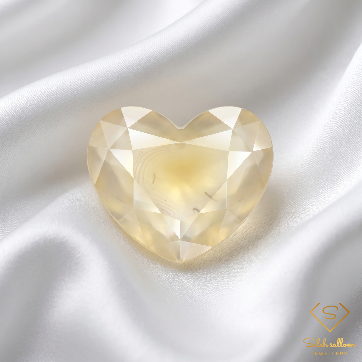 Natural Yellow Opal | 2.64 Carat Heart Cut | African Opal Gemstone