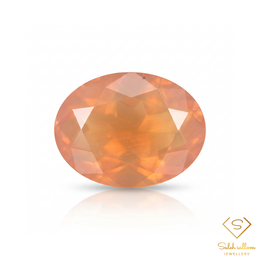 Natural Mexican Fire Opal | 3.31 Carat Oval Faceted Gemstone | Vibrant Orange Fire Opal