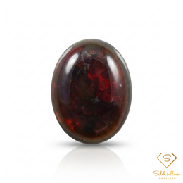 Natural Black Opal | 0.97 Carat Floral Flash Play-of-Color Crystal Opal | Oval Cabochon Gemstone