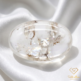 Natural White Hyalite Opal (UV Reactive) | 5.77 Carat Oval Cabochon | Rare Mexican Opal