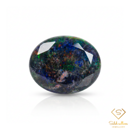 Natural Andamooka Matrix Opal | 2.04 Carat Oval Cabochon | Treated Australian Play-of-Color Opal Gemstone