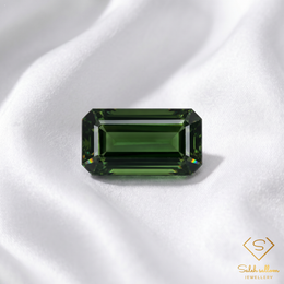 Natural Unheated Green Tourmaline | 1.54 Carat Octagon Step Cut Mozambique Gemstone | Collector Fine Gem