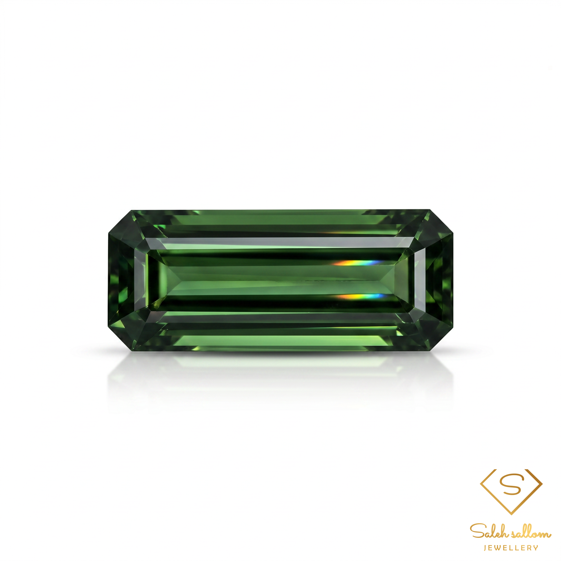 Natural Unheated Green Tourmaline | 1.67 Carat Octagon Step Cut Mozambique Gemstone | Fine Collector Quality