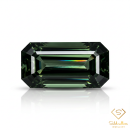 Natural Unheated Green Tourmaline | 1.37 Carat Emerald Cut Mozambique Gemstone | Deep Forest Green Collector Stone