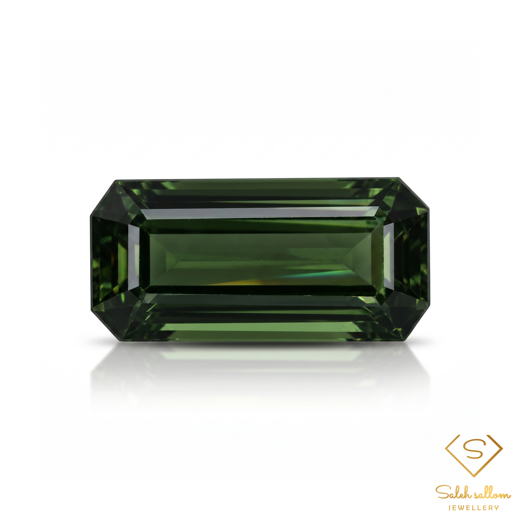 Natural Unheated Green Tourmaline | 1.27 Carat Emerald Cut Mozambique Gemstone | Deep Green Precision-Cut Collector Stone