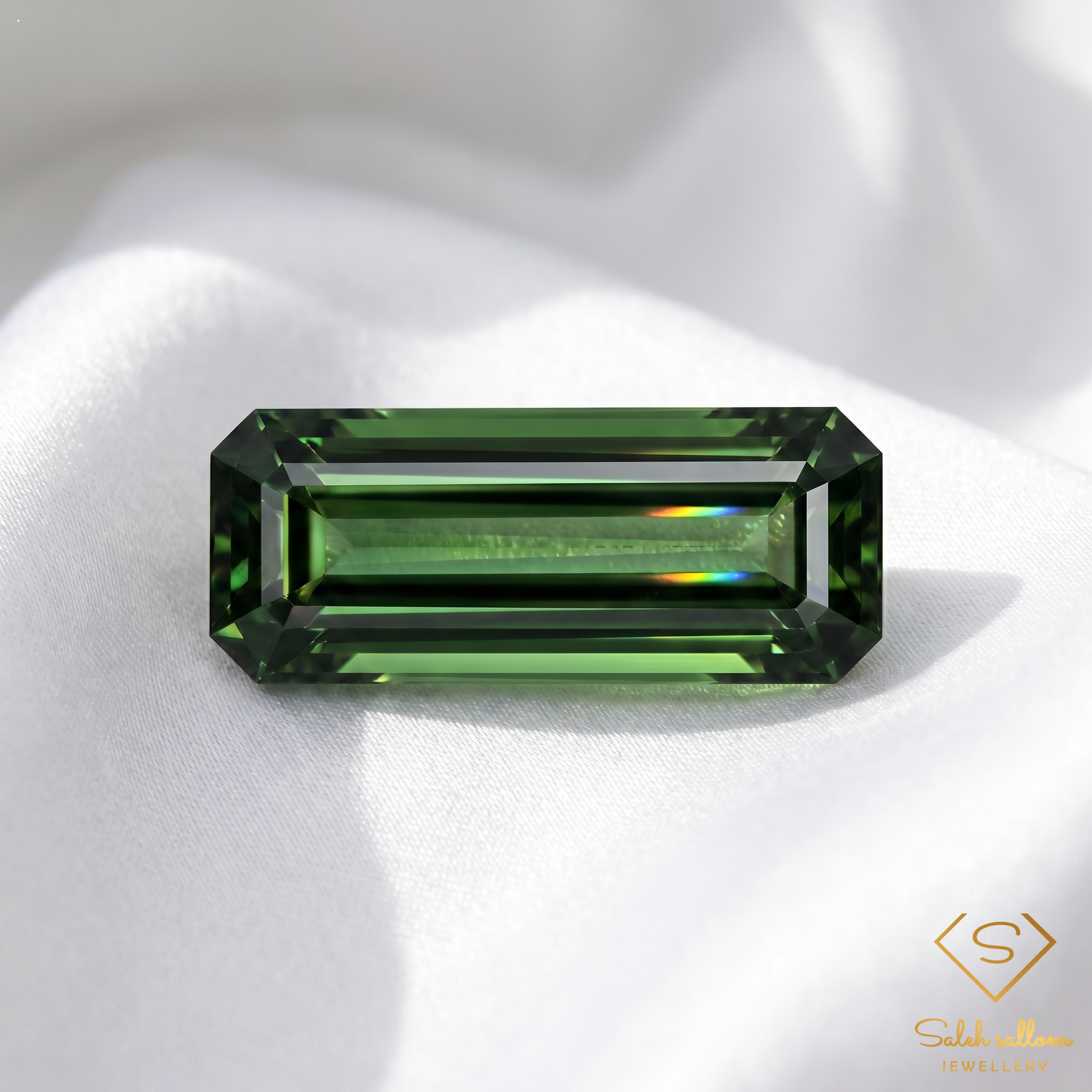 Natural Unheated Green Tourmaline | 1.67 Carat Octagon Step Cut Mozambique Gemstone | Fine Collector Quality Secondary image