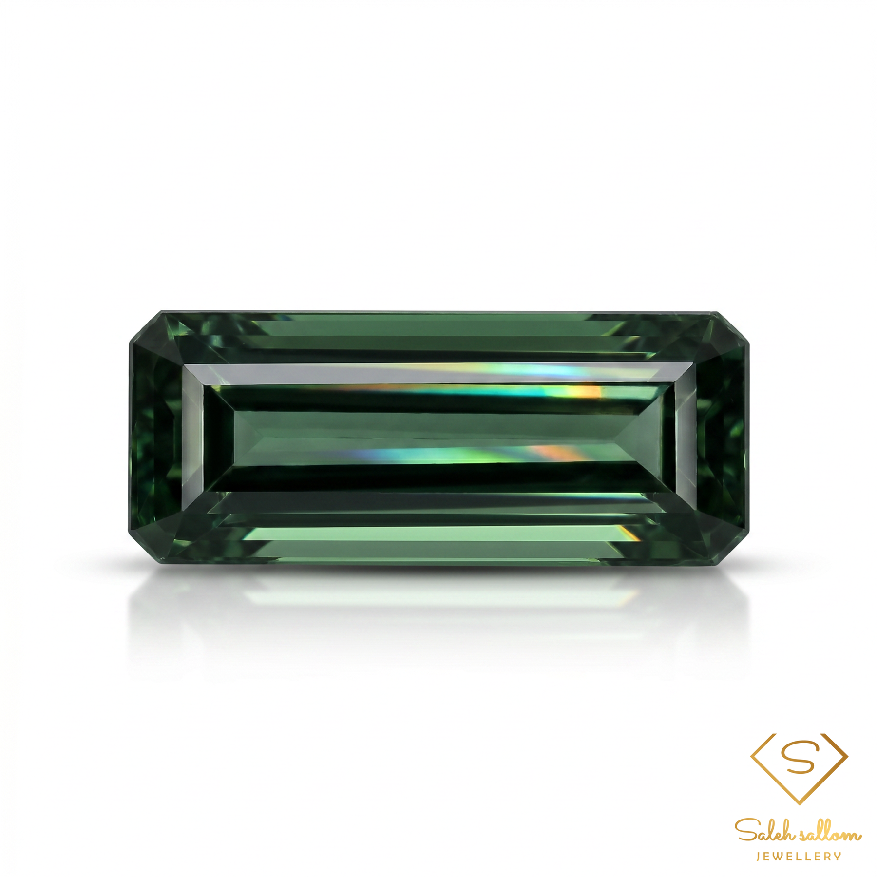 Natural Unheated Green Tourmaline | 1.32 Carat Long Octagon Step Cut Mozambique Gemstone | Elegant Collector Tourmaline