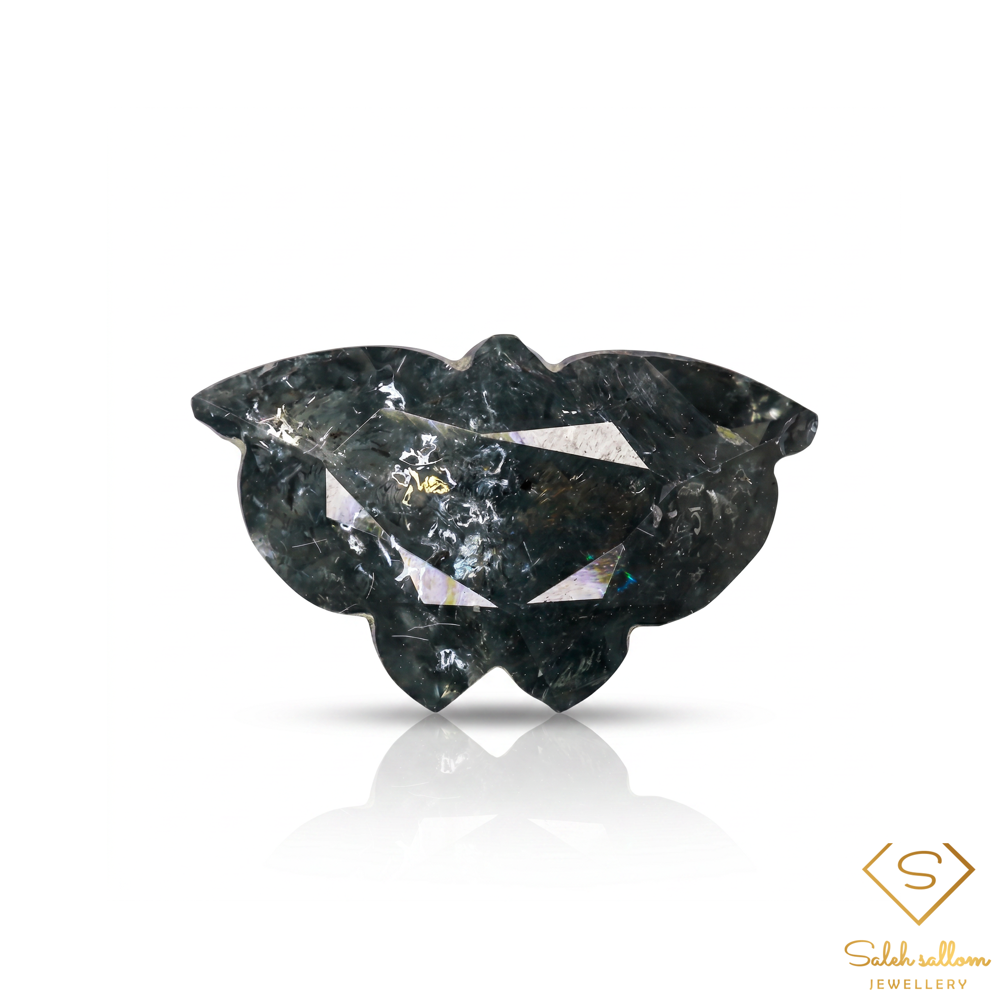 Natural Unheated Bluish Green Tourmaline | 3.22 Carat Butterfly Cut Collector Gemstone | Artistic Mozambique Tourmaline Main image