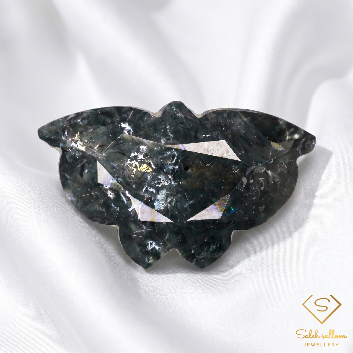 Natural Unheated Bluish Green Tourmaline | 3.22 Carat Butterfly Cut Collector Gemstone | Artistic Mozambique Tourmaline