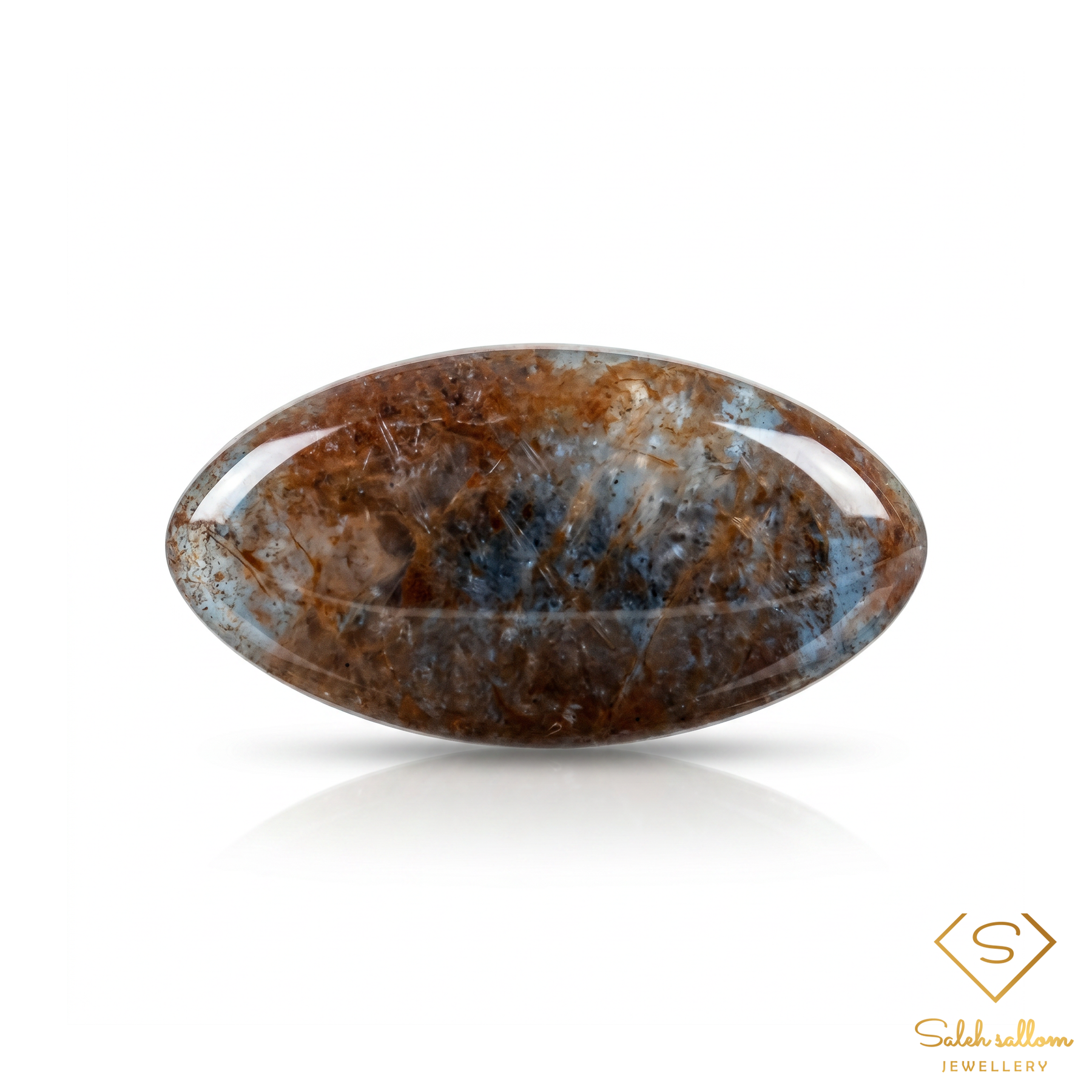 Natural Brown-Blue Tourmaline Cabochon | 7.76 Carat Marquise Cut | Unheated Collector Gemstone
