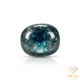 Natural Blue & Green Tourmaline Cabochon | 3.10 Carat Cushion Cut | Mozambique Bi-Color Tourmaline