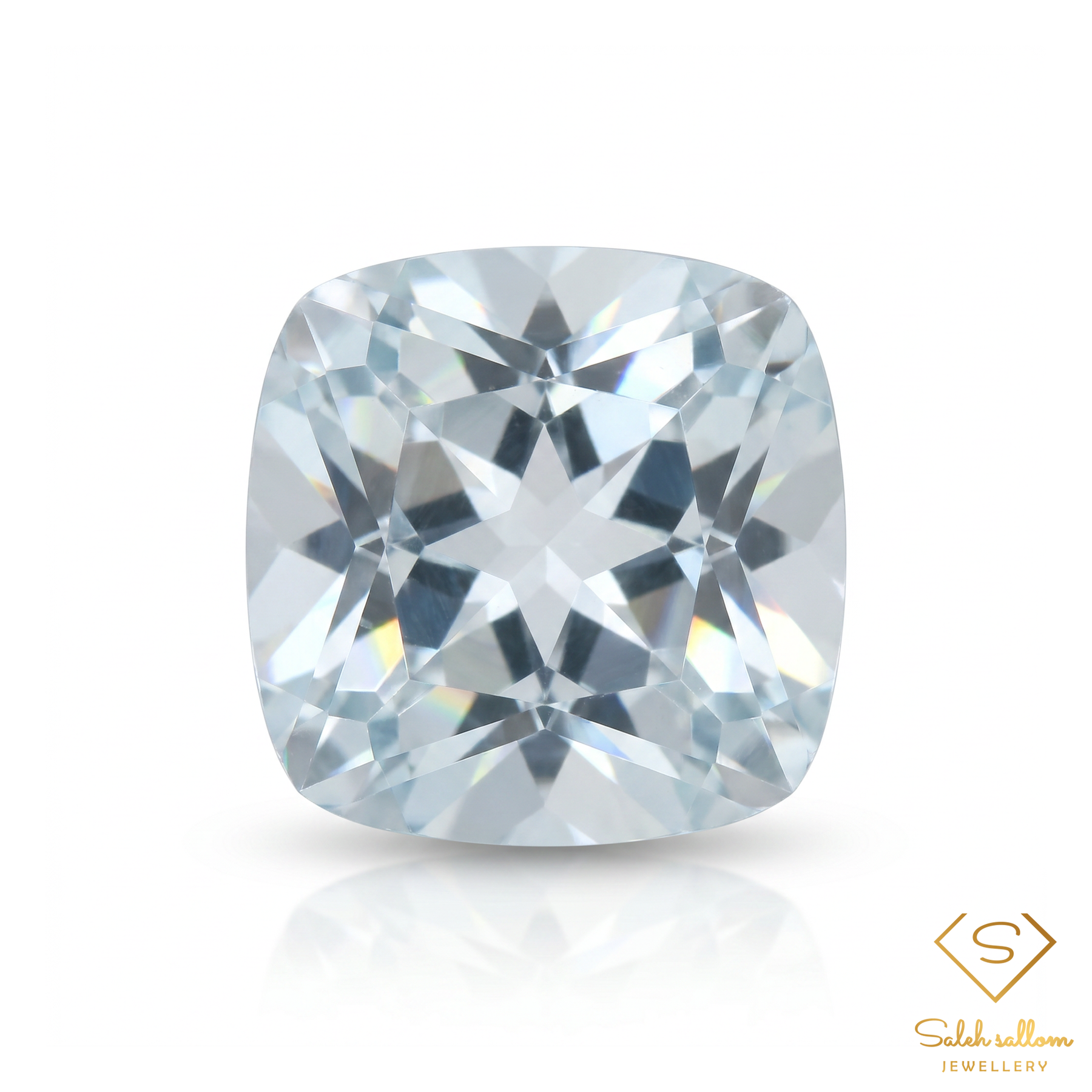 Natural White Topaz | 2.46 Carat Cushion Cut | Precision-Cut Colorless Gemstone