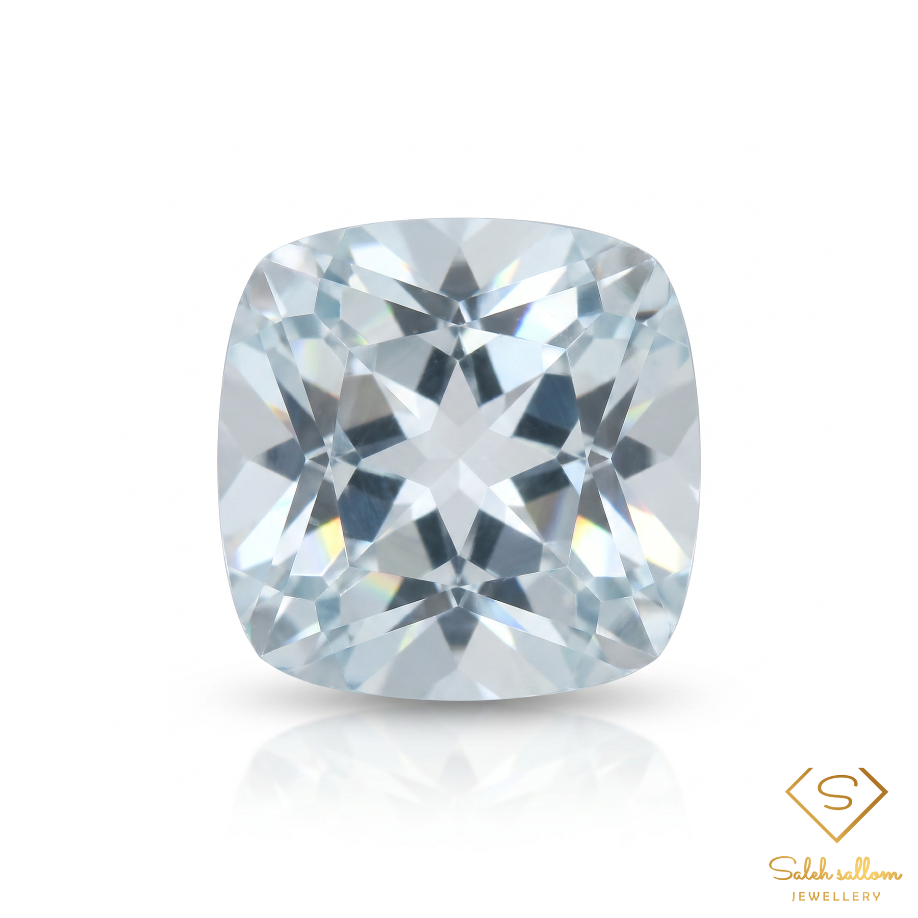 Natural White Topaz | 2.46 Carat Cushion Cut | Precision-Cut Colorless Gemstone