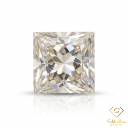 Natural Champagne Topaz | 4.20 Carat Princess Cut | Unheated Square Gemstone
