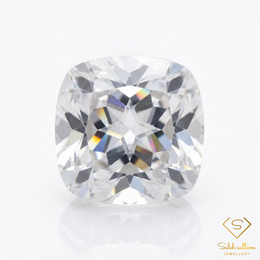 Natural White Topaz | 7.69 Carat Cushion Cut | Unheated Precision-Cut Gemstone