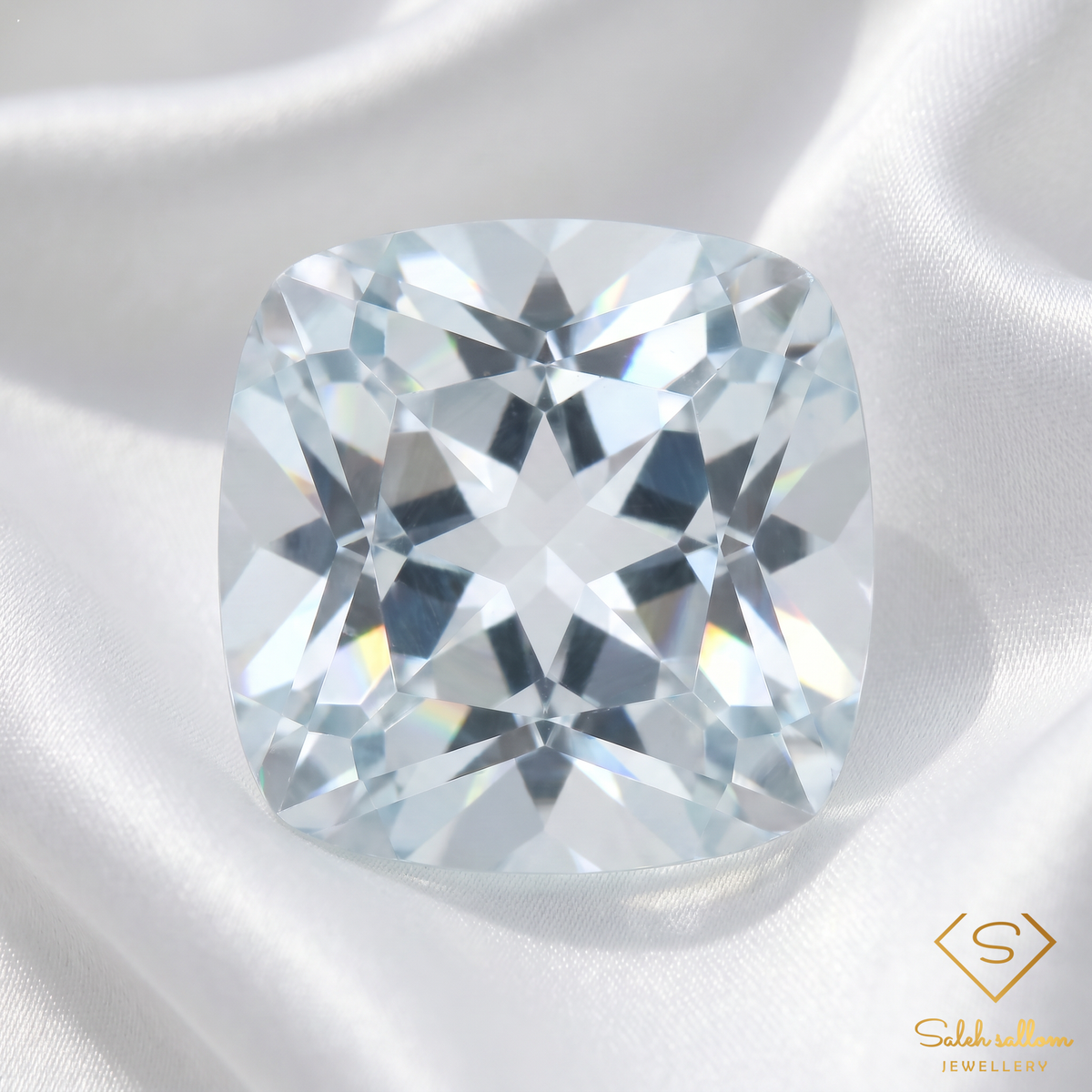 Natural White Topaz | 2.46 Carat Cushion Cut | Precision-Cut Colorless Gemstone