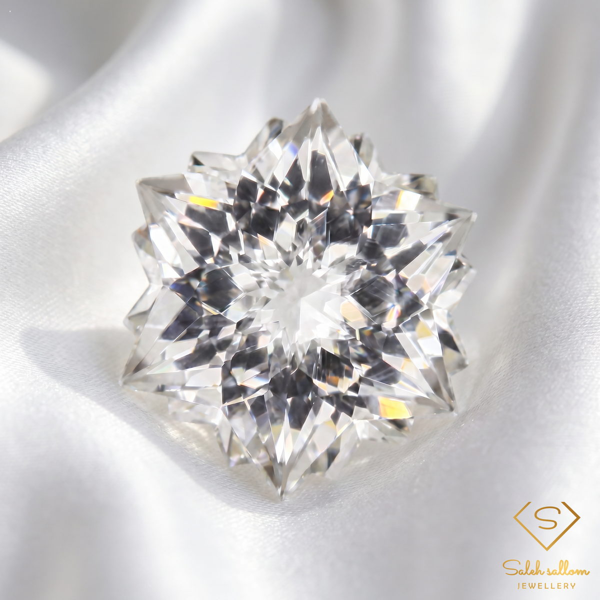 Natural Very Light Green Topaz | 5.88 Carat Snowflake Fantasy Cut | Unheated Brazilian Collector Gemstone