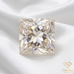 Natural Champagne Topaz | 4.20 Carat Princess Cut | Unheated Square Gemstone