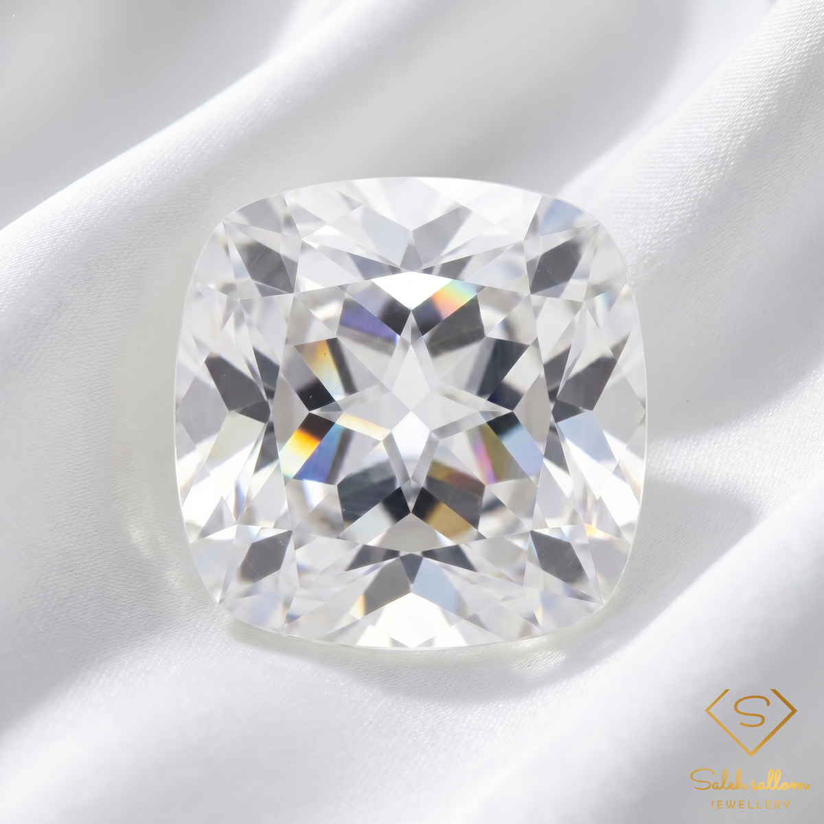 Natural White Topaz | 7.69 Carat Cushion Cut | Colorless Precision-Cut Gemstone