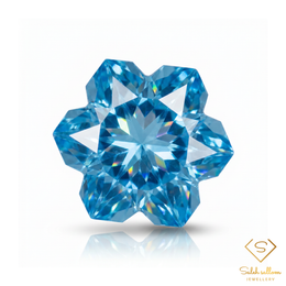 Natural Blue Topaz Snowflake Cut | 3.31 Carat Brazilian Topaz | Precision Fantasy Cut Collector Gemstone