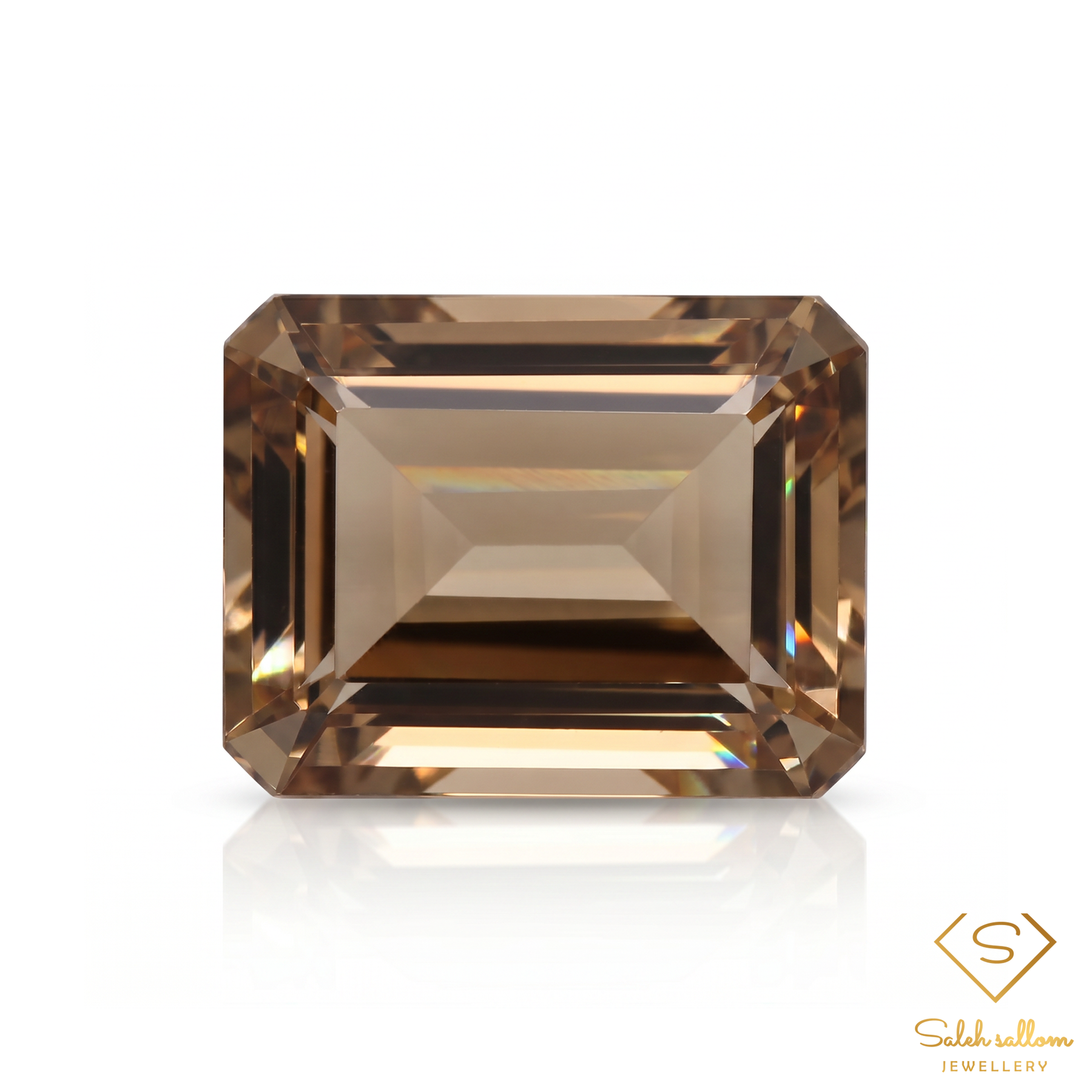 Natural Champagne Topaz | 6.69 Carat Octagon Step Cut | Brazilian Collector Gemstone