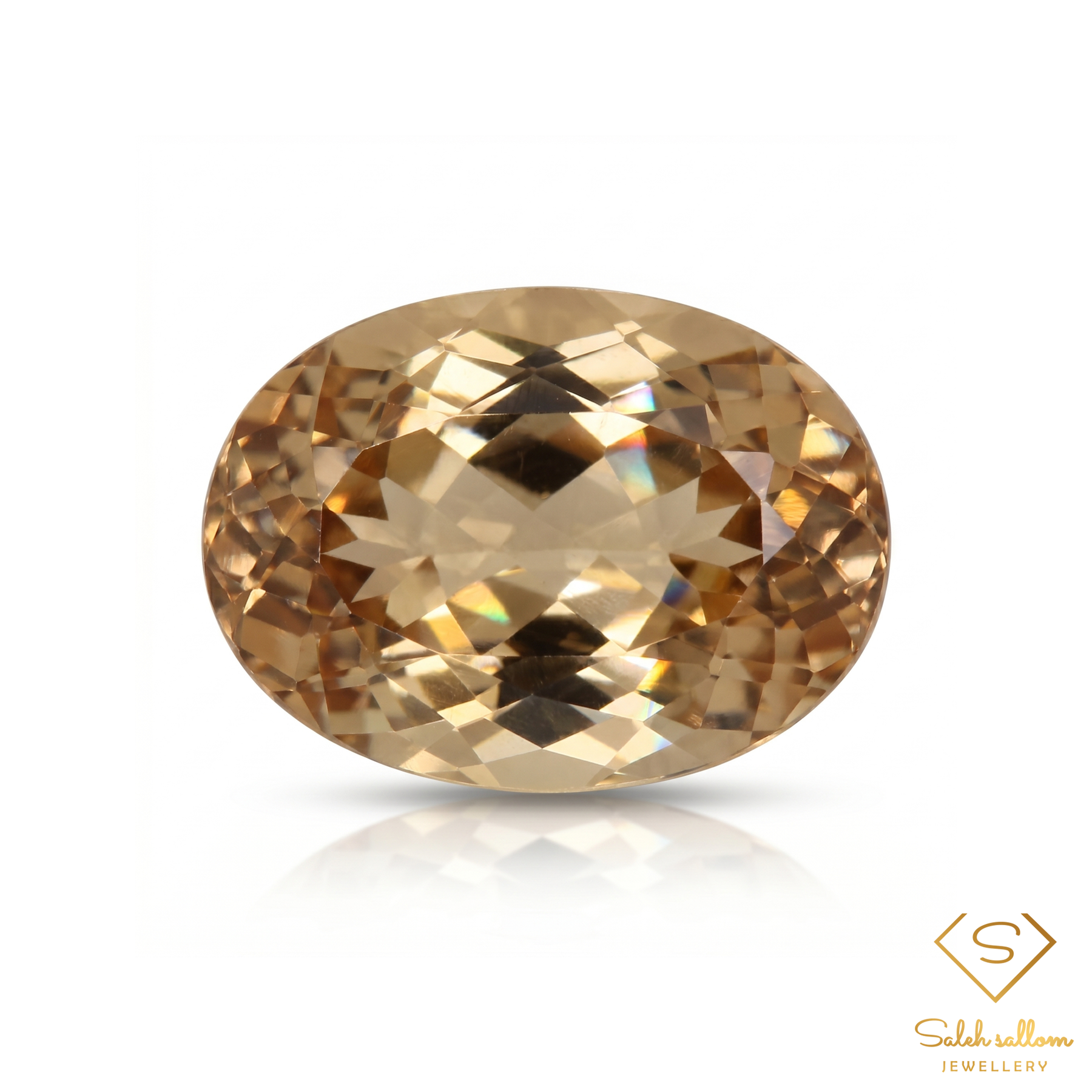 Natural Champagne Topaz | 7.88 Carat Oval Cut Brazilian Topaz | Elegant Collector Gemstone