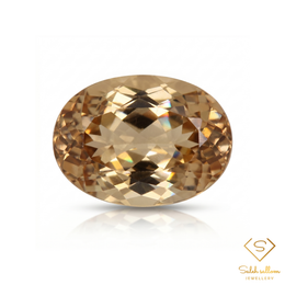 Natural Champagne Topaz | 7.88 Carat Oval Cut Brazilian Topaz | Elegant Collector Gemstone