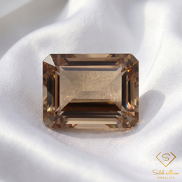 Natural Champagne Topaz | 6.69 Carat Octagon Step Cut | Brazilian Collector Gemstone