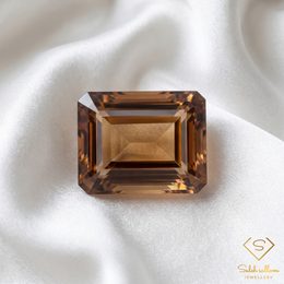Natural Champagne Topaz | 14.95 Carat Octagon Step Cut | Large Brazilian Collector Gemstone