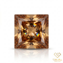 Natural Champagne Topaz | 4.12 Carat Princess Cut Brazilian Topaz | Vivid Golden Champagne Gemstone