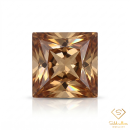 Natural Champagne Topaz | 4.83 Carat Princess Cut Brazilian Topaz | Elegant Golden Champagne Gemstone