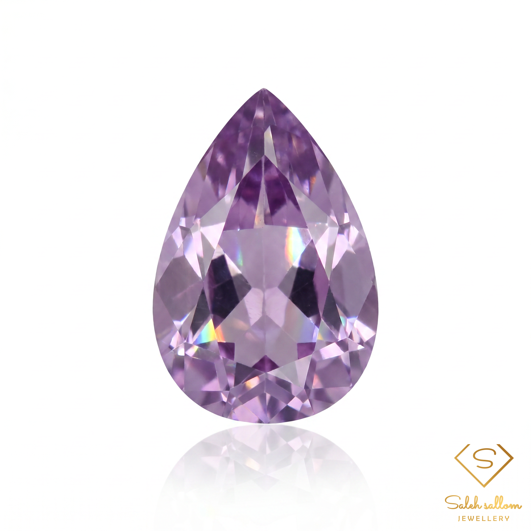 Natural Unheated Purple Amethyst | 4.11 Carat Pear Cut | African Origin Fine Gemstone Main image