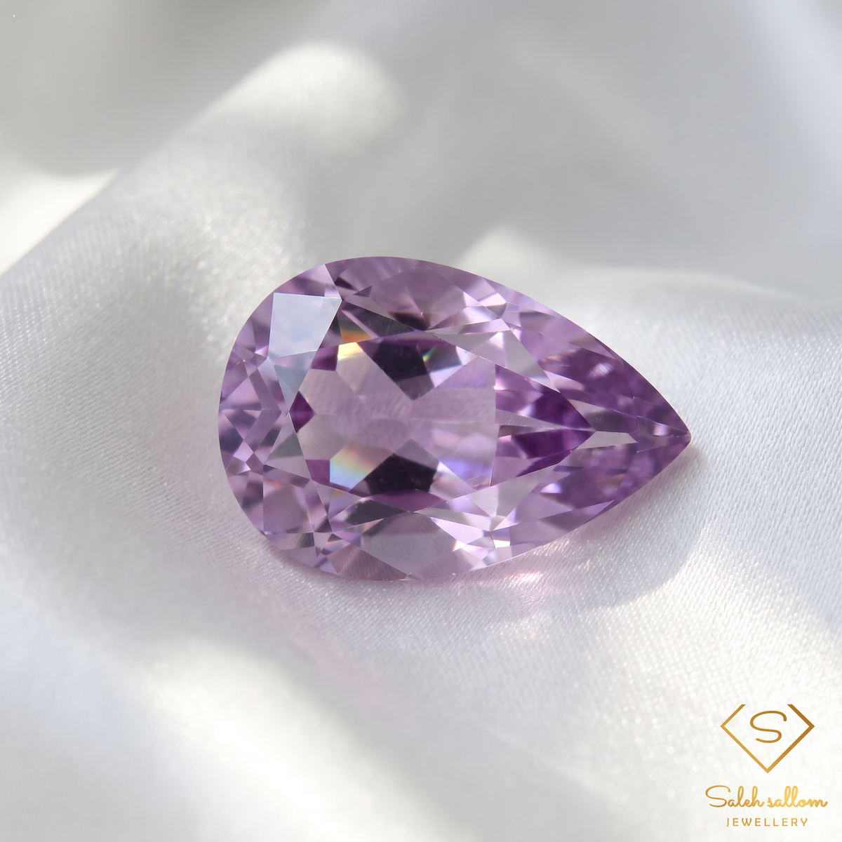Natural Unheated Purple Amethyst | 4.11 Carat Pear Cut | African Origin Fine Gemstone