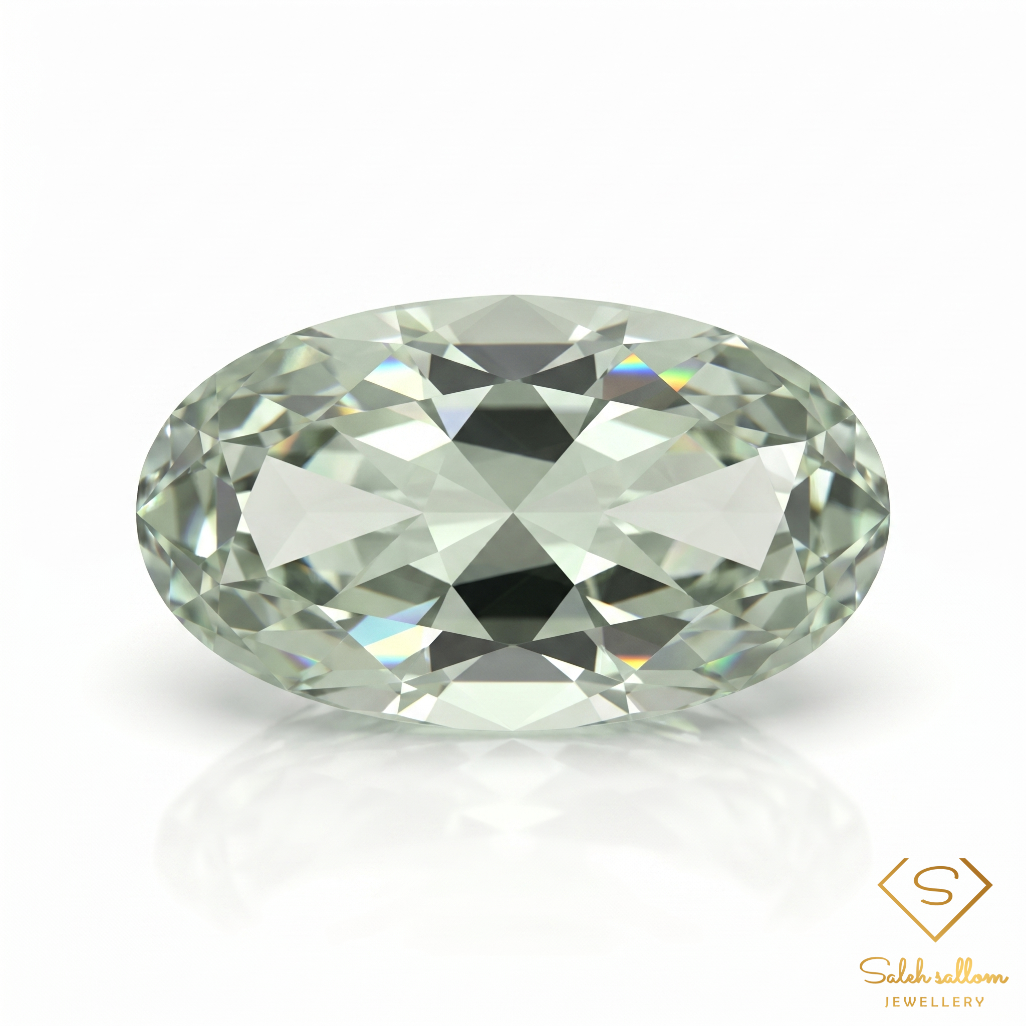 Natural Green Amethyst (Prasiolite) | 13.26 Carat Precision Oval Cut | Large Collector Gemstone Main image