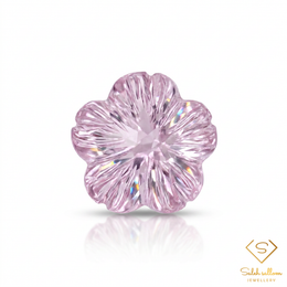Rare Hand-Carved Natural Purple Amethyst Flower | 6.65 Carat Unheated Brazilian Amethyst | Collector Fantasy Carving Gemstone