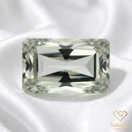 Natural Green Amethyst (Prasiolite) | 11.64 Carat Precision Emerald Cut | Large Brazilian Collector Gemstone