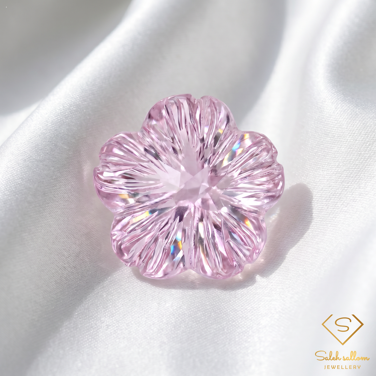 Rare Hand-Carved Natural Purple Amethyst Flower | 6.65 Carat Unheated Brazilian Amethyst | Collector Fantasy Carving Gemstone