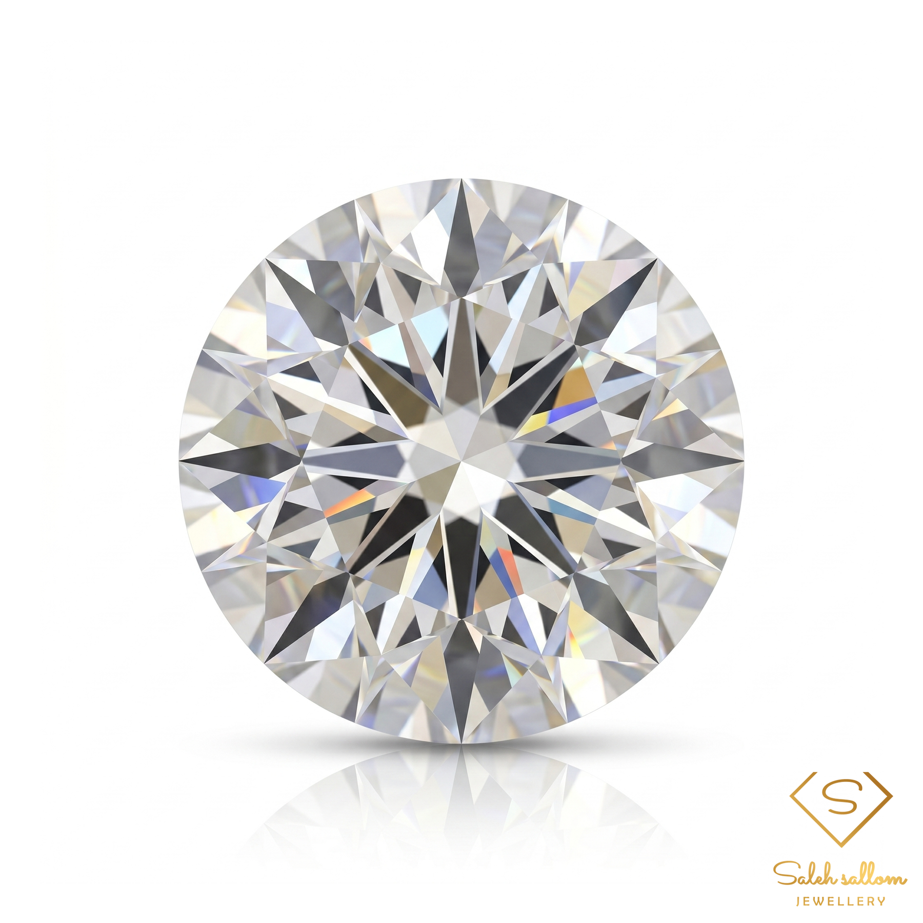 Precision Fantasy Cut Natural White Topaz | 1.59 Carat Round Starburst Cut Topaz | Collector & Designer Gemstone