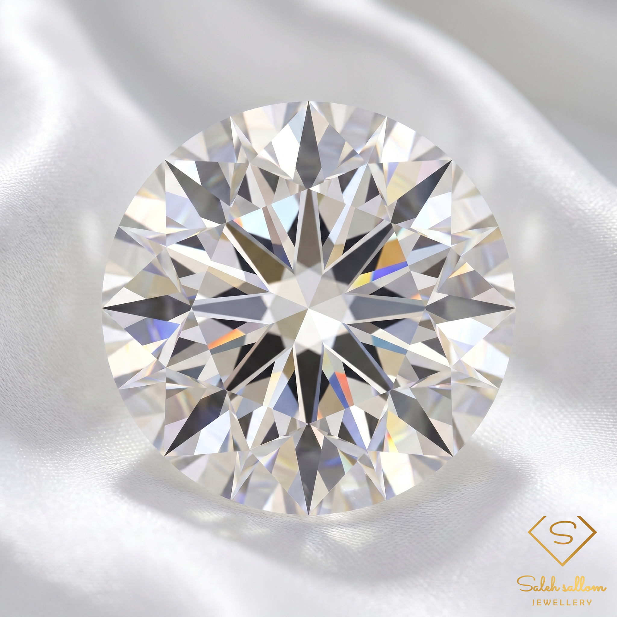 Precision Fantasy Cut Natural White Topaz | 1.59 Carat Round Starburst Cut Topaz | Collector & Designer Gemstone Secondary image