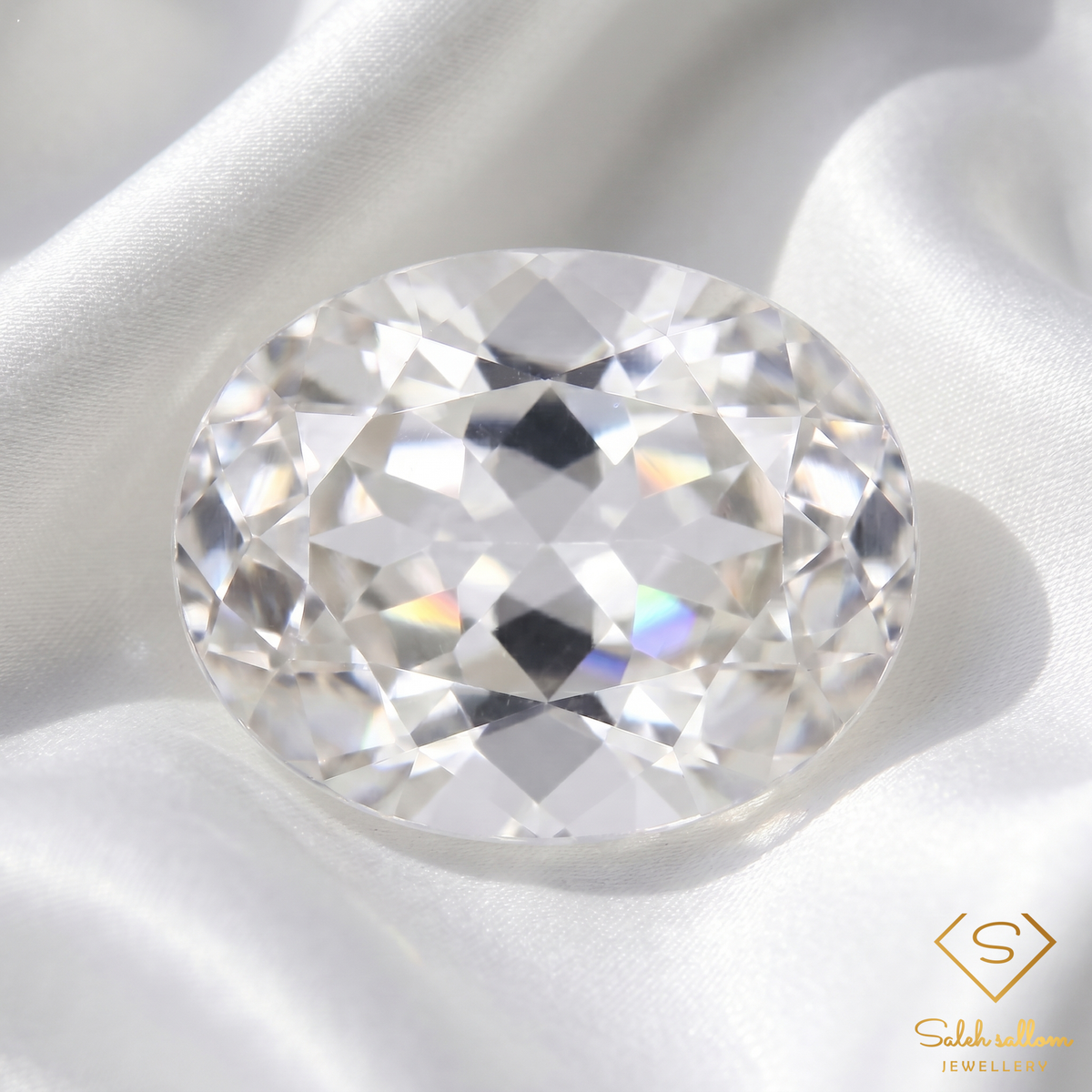 Natural White Topaz Oval Cut | 2.07 Carat Colorless Topaz | Precision Faceted Gemstone