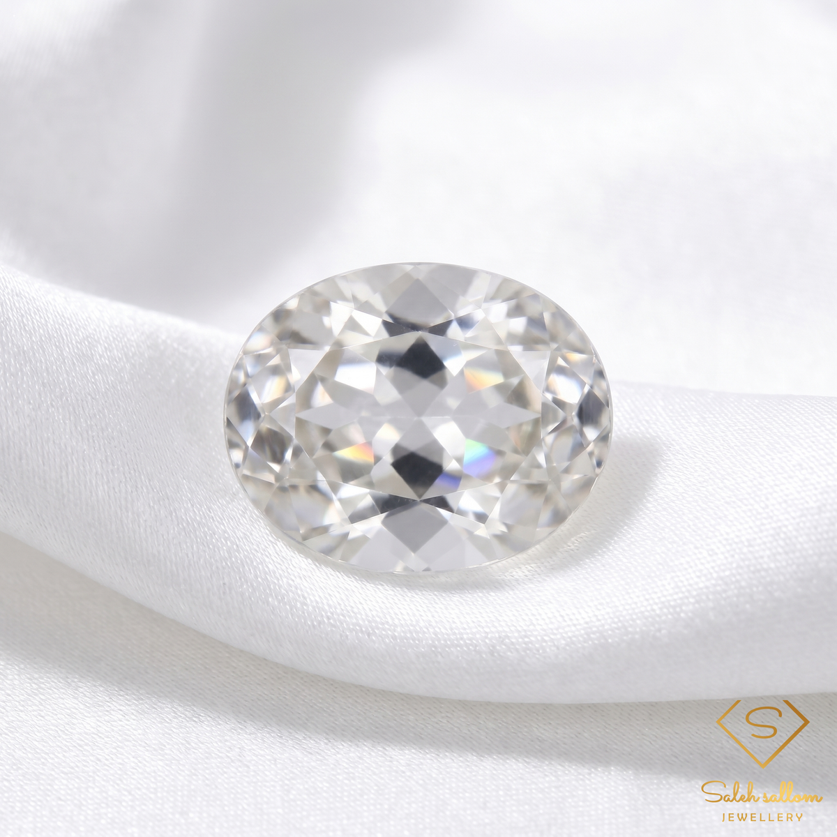 Natural White Topaz Oval Cut | 2.97 Carat Colorless Topaz | Precision Faceted Gemstone