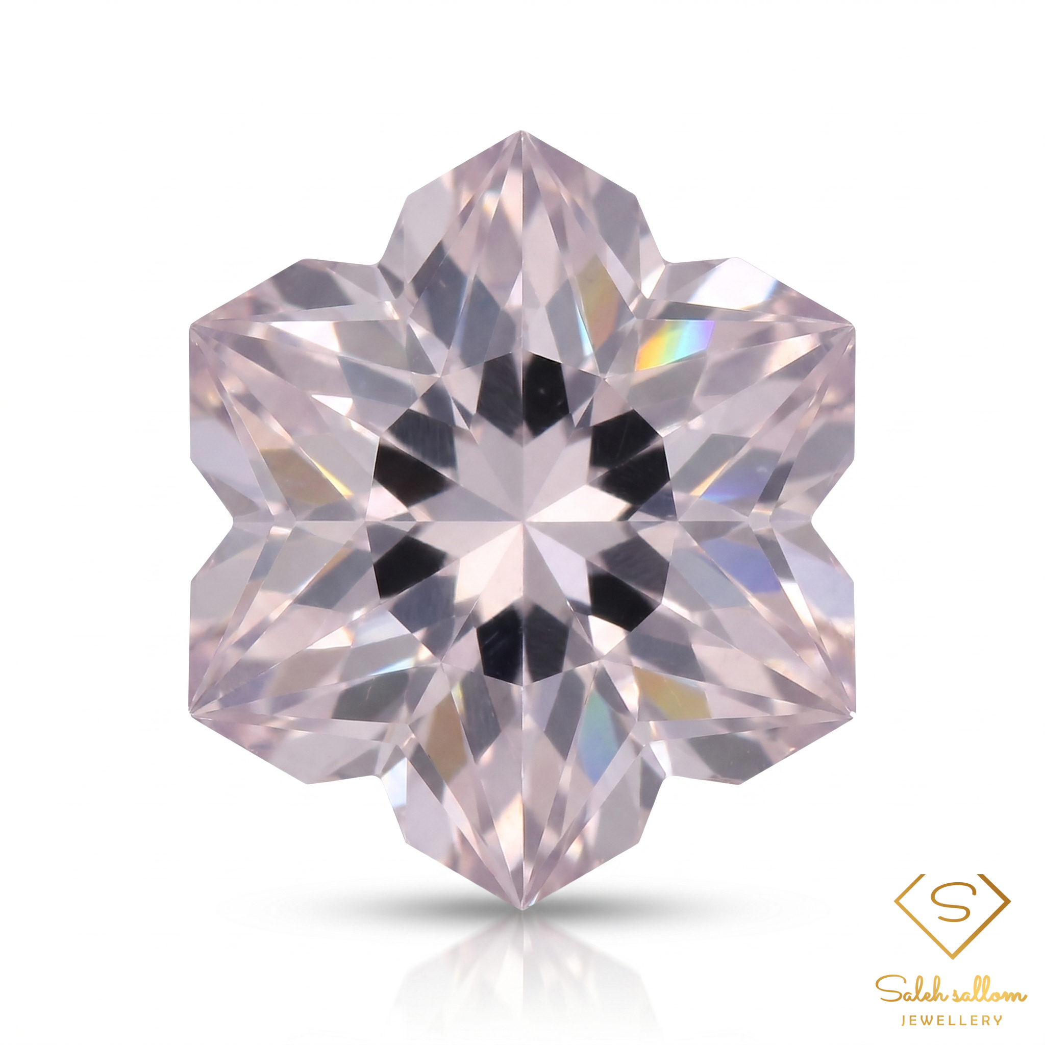 Natural Unheated Light Lavender Amethyst Snowflake Cut | 2.13 Carat Brazilian Amethyst | Precision Fantasy Cut Collector Gemstone Main image