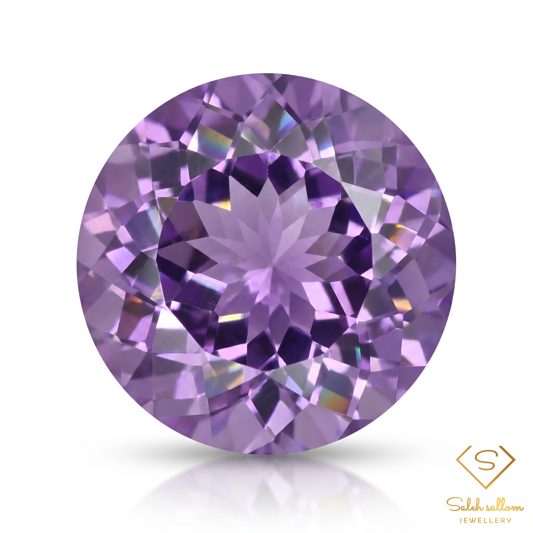 Natural Unheated Purple Amethyst Round Cut | 26.07 Carat Uruguayan Amethyst | Collector Grade Gemstone