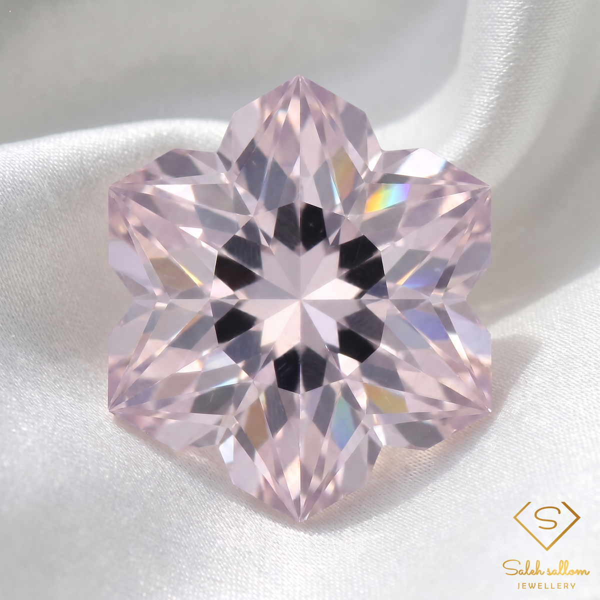 Natural Unheated Light Lavender Amethyst Snowflake Cut | 2.13 Carat Brazilian Amethyst | Precision Fantasy Cut Collector Gemstone